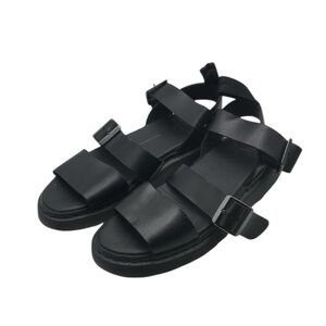 Dr. Martens GRYPHON Brando Leather Gladiator Sandals Black